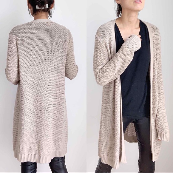 Halogen Knitted Long Open Cardigan - Picture 3 of 8